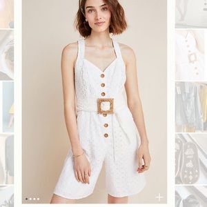 Anthropologie eyelet romper sz 8